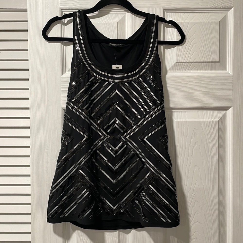 Express Tank Top with Sequin Accent NWT